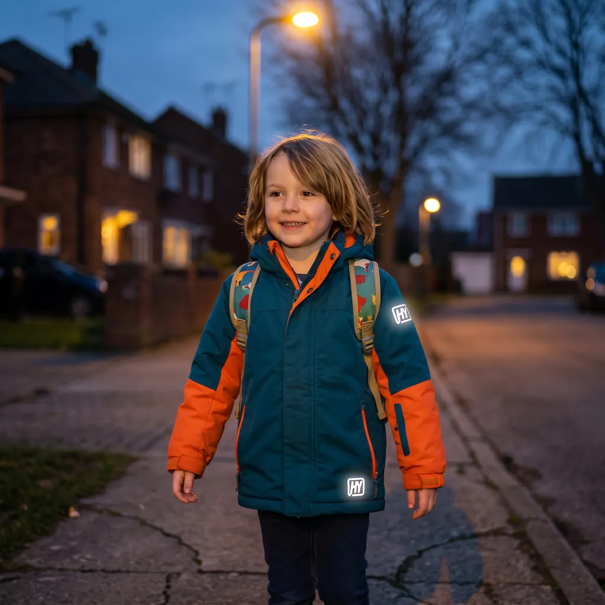 HY-SiO1-2 reflective silicone film on children's safety apparel and accessories for dusk protection