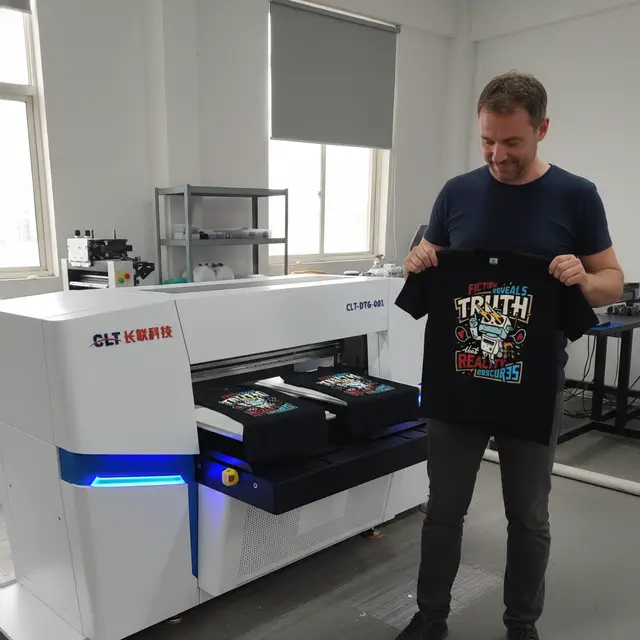 DTG printer T-shirt printing direct to garment textile application case