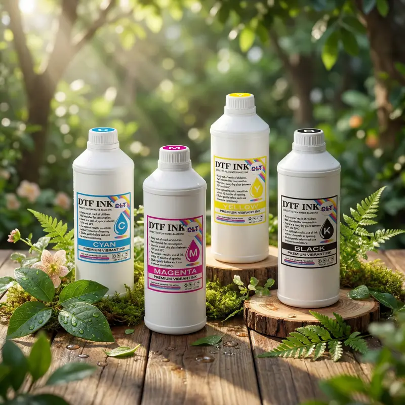 Technical parameters for CLT 1799V dtf printing ink including particle size and viscosity