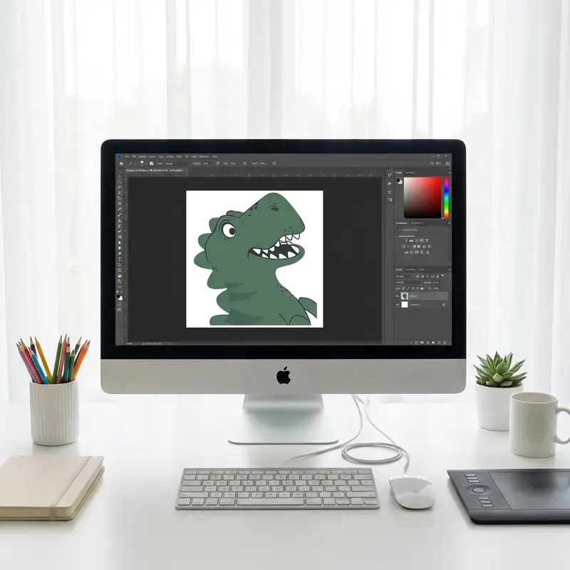 DTF printing artwork design process using professional software