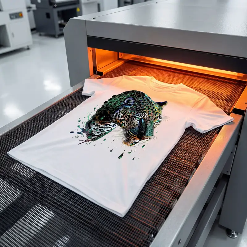 Heat treatment curing for DTG prints