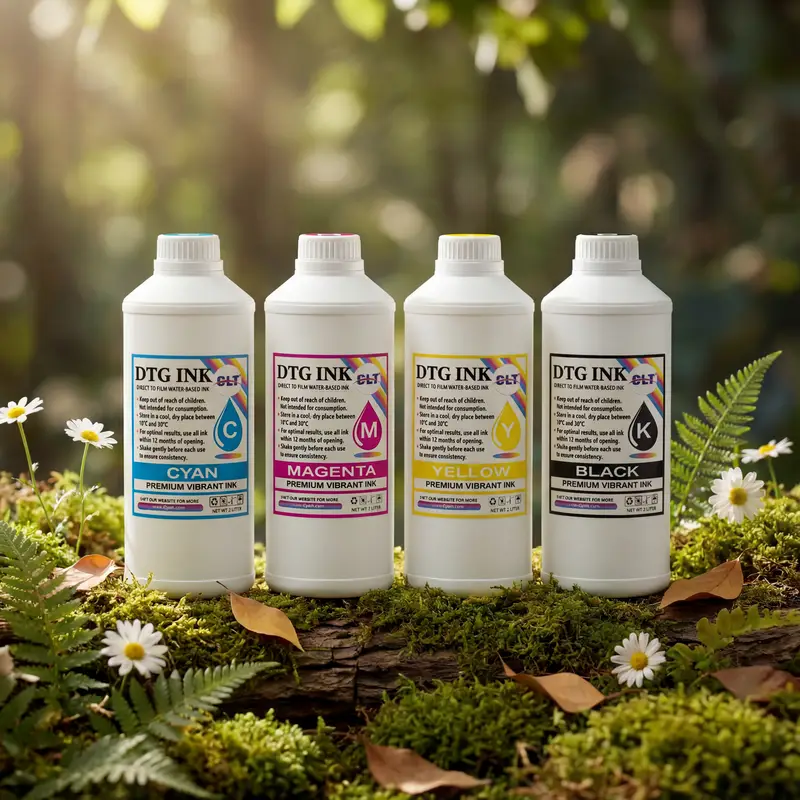 Vibrant color output using industrial cmyk dtg ink CLT 1699V