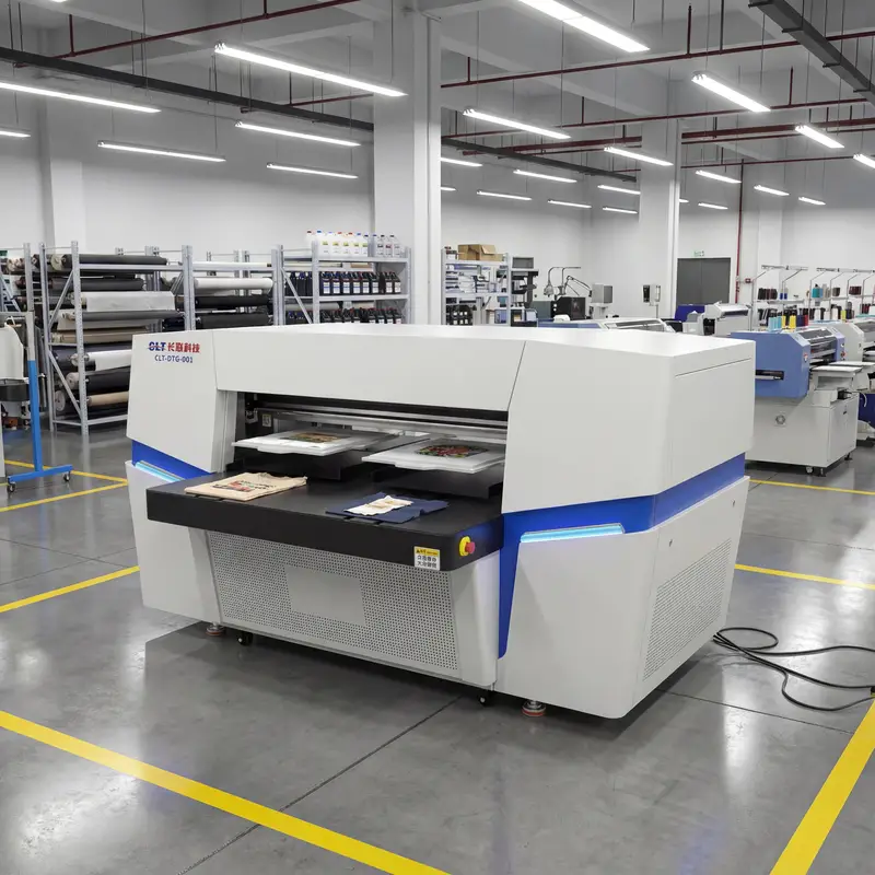 CLT-DTG-001 internal view showing positive pressure ink supply with ±0.01mm tolerance