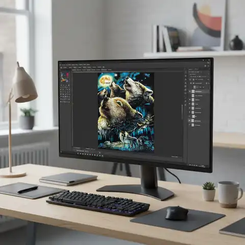 DTG artwork design using professional graphic software