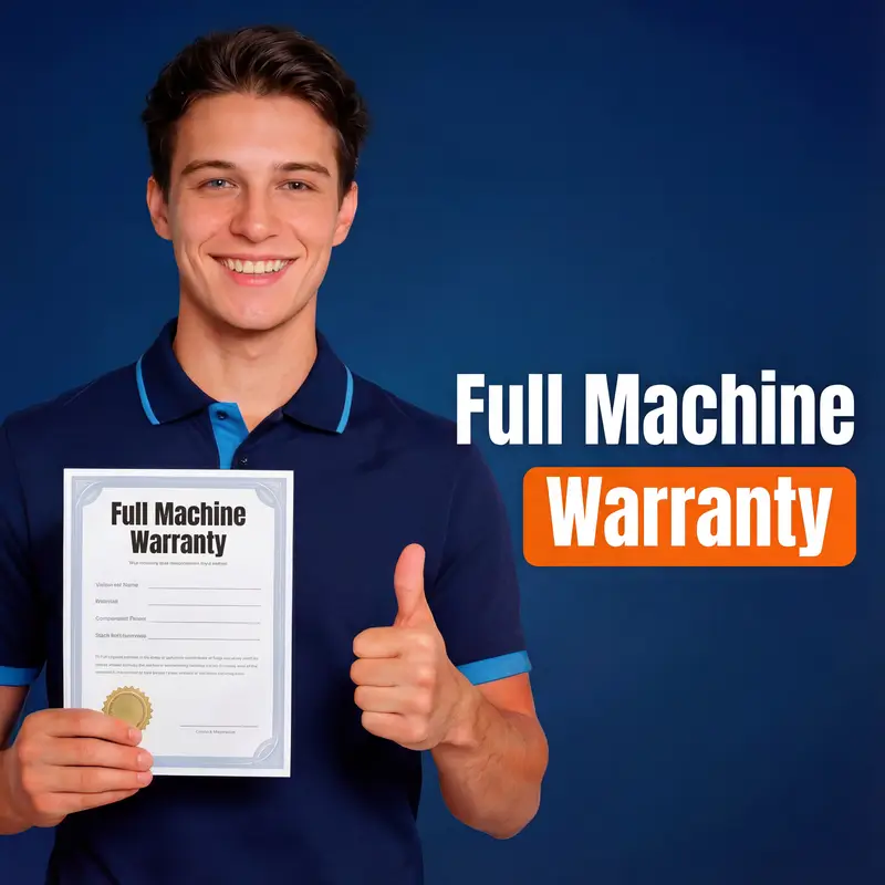 Comprehensive 365-day warranty coverage for critical printer components and production security
