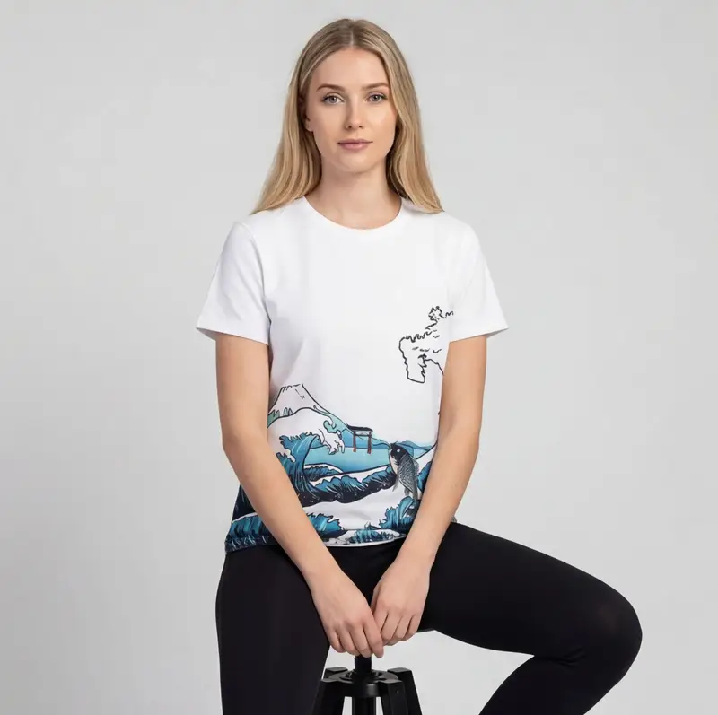 Multi-color t-shirt design printing on SM45-85 machine