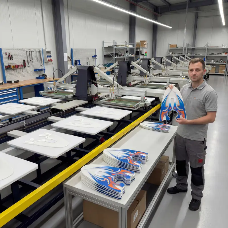 SM45-85 auto screen printing machine in production